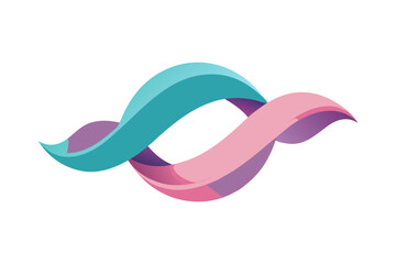 soft twist ribbon smooth gradient vector art