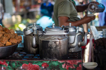 Street food being sold at a shop