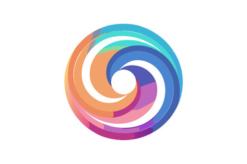 soft spiral swirl icon color gradient