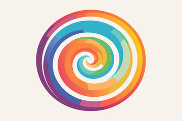 trippy spiral swirl gradient rainbow retro