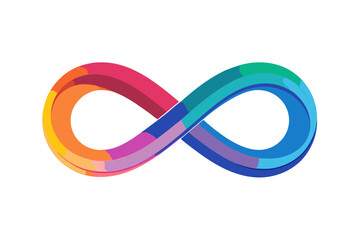 abstract infinity loop smooth wavy fluid motion