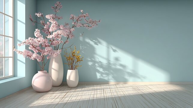 Vase with flowers on the table, floral arrangement in a vase, spring flowers in a vase, decorative flowers in a vase - Powered by Adobe