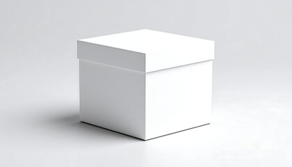 Blank white square gift box
