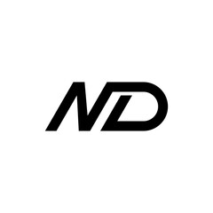 initial letter N D creative logo design