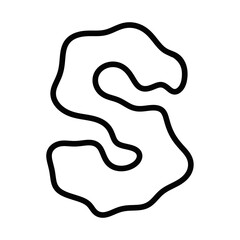 3d render of a man symbol. 3d render of a human figure. English letters. English consonants. Alphabet. Black alphabet. Alphabet S. Black alphabet on white background. S. Vowels.