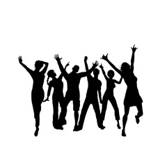 silhouettes of dancing people silhouettes of friends