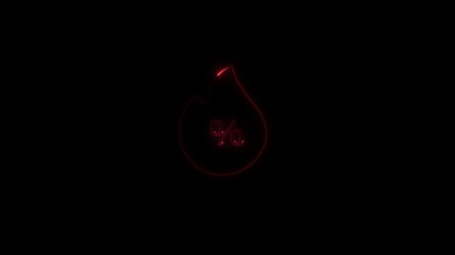 Abstract neon Hot sale price offer deal icon animation.Shopping and Mega sale, special offer, Big sale, Order now, Flash sale, Best choice and Hot sale