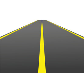 Bending roads vector set	

