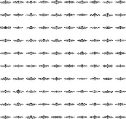 Obraz premium Ornamental black horizontal vector borders with transparent background for vintage and elegant design projects