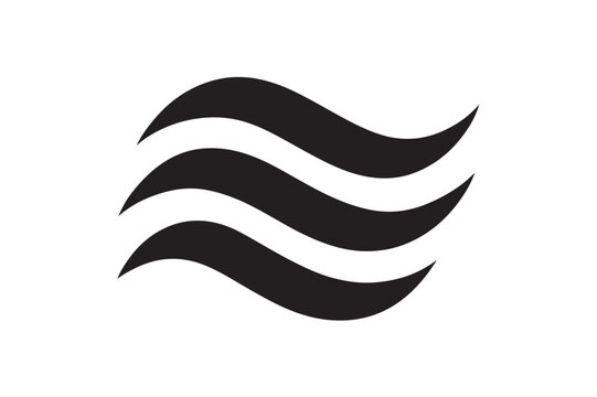 Wave Flow Logo silhouette on white background.01