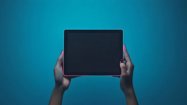 Neon Glow Tablet Illustration
