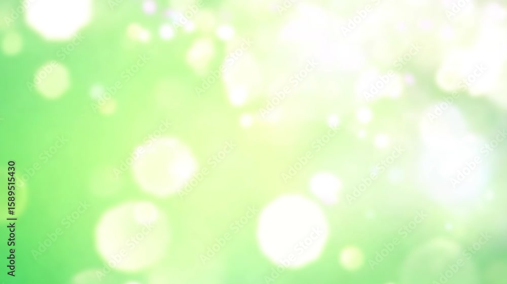 Aufkleber blurred green background with bokeh lights a soft and dreamy backdrop for spring nature or environme
