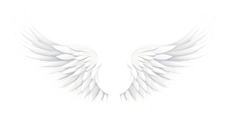Fototapeta premium PNG White angel wings illustration spiritual heavenly.