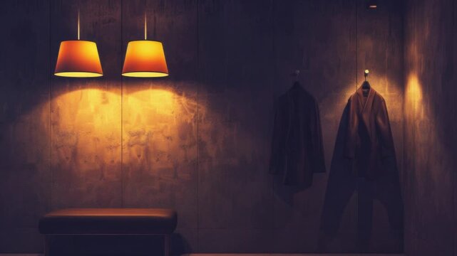 A quiet space with a bench and two table lamps, perfect for reading or relaxation