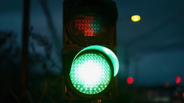 A traffic light with a red and yellow light