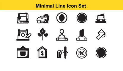 Fototapeta premium Landscape & Urban Minimal Line Icons