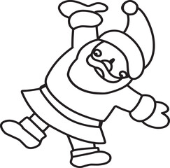 Dancing Santa Claus Icon – Christmas Holiday Celebration