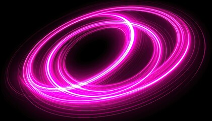 Abstract swirling pink light circles