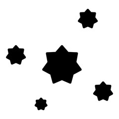 set of silver stars