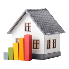 Positive property growth chart for home loan equity and amortization shows investment success and financial planning