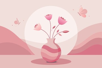 Minimalist Elegant Image Featuring A Soft Pastel