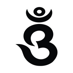 Obraz premium om symbol on white background