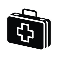 Obraz premium First Aid Kit Icon Vector Illustration