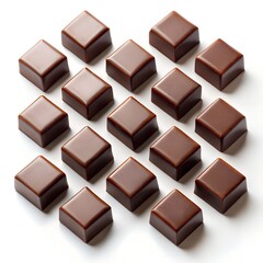 Fototapeta premium Chocolate Cubes in Diagonal Formation Photo