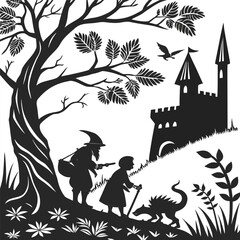 Fototapeta premium castle in the forest
