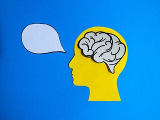 Brain Thinking and Communication Concept
