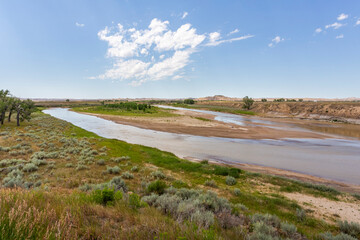 Yellowstone River valley in Montana