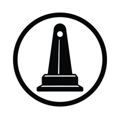 Park Boundary Marker Icon Vector Illustration