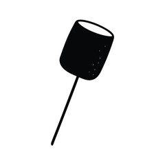 marshmallow on white background