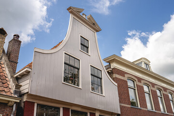 Typical Old dutch houses in Edam, The Netherlands. June 15, 2025