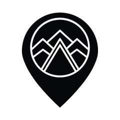 Trail Snow Marker Icon Vector Illustration