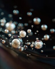Ethereal Floating Bubbles in Darkness
