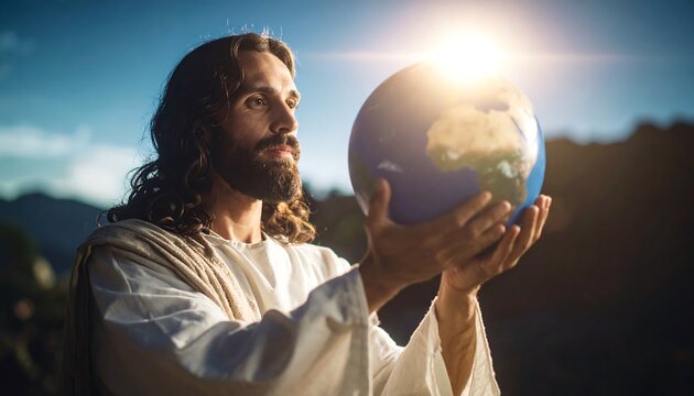 Jesus holding the Earth