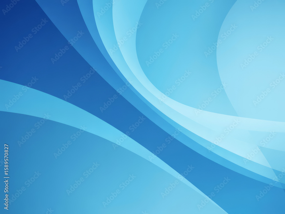 Poster abstract blue background with flowing waves and gradient for modern design