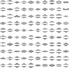 Intricate black ornamental vector with vintage flourish pattern