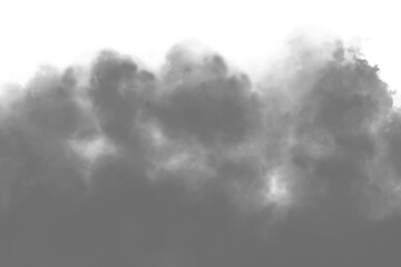 Fototapeta premium dark fog or smoke effect isolated on transparent white background. Steam explosion special effect. Effective texture of steam, fog, smoke png. Design elements