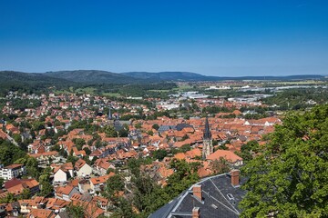 Wernigerode, Sachsen Anhalt, Harz, Blick vom Schloss auf Wernigerode