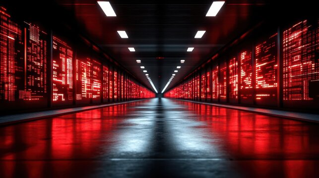 Digital Corridor: Data Center's Glow - Powered by Adobe