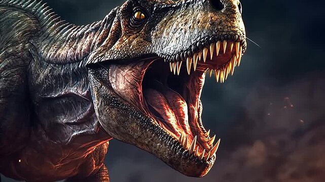 Tyrannosaurus rex. Primeval Majesty: Tyrannosaurus Rex Portrait.