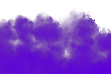 Fototapeta premium Purple smoke cloud fog dust isolated on transparent background. Colorful smoke smog misty fog steam explosion special effect. Smoke texture for Compositing, covering, overlay, design elements, PNG