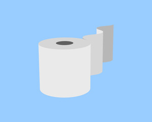 Simple, clean illustration of a roll of paper against a light blue background.  Perfect for websites, presentations, or app icons needing a clean and modern aesthetic.