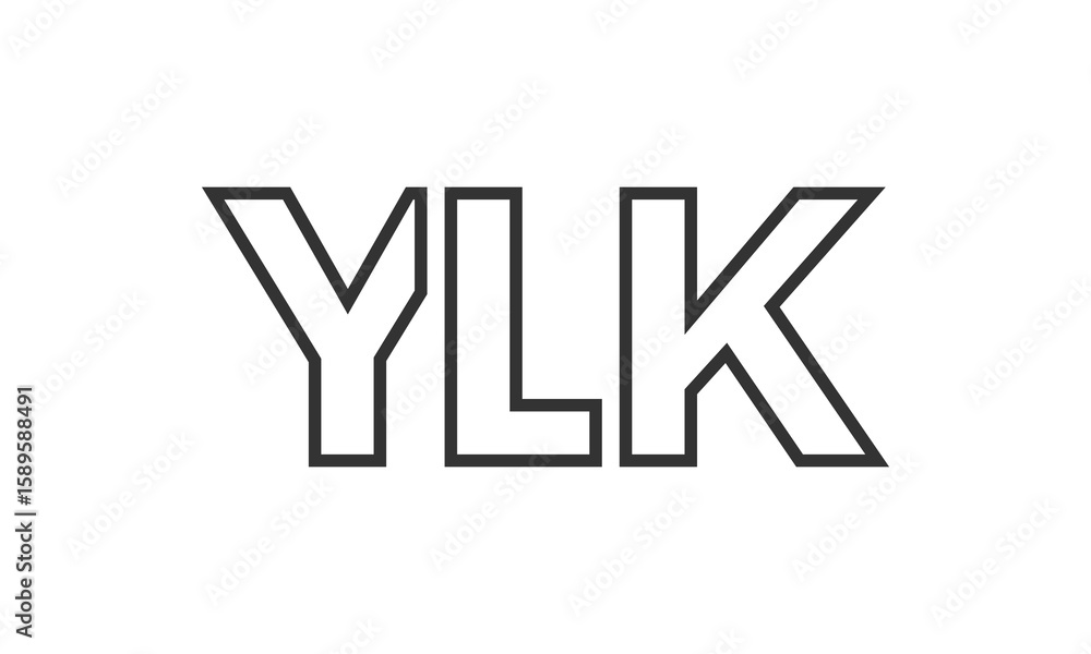 Fototapete ylk logo design template with strong and modern bold text. initial based vector logotype featuring s