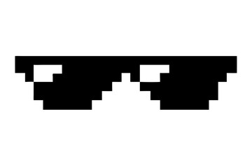 Pixel Sunglasses Vector Icon