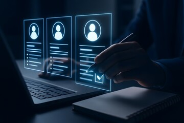 Digital candidate selection process using futuristic technology interface