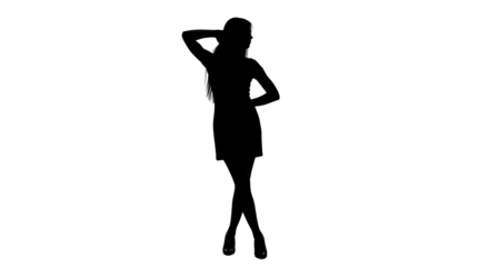 Isolated Woman Silhouette