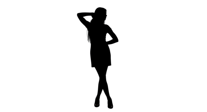 Isolated Woman Silhouette